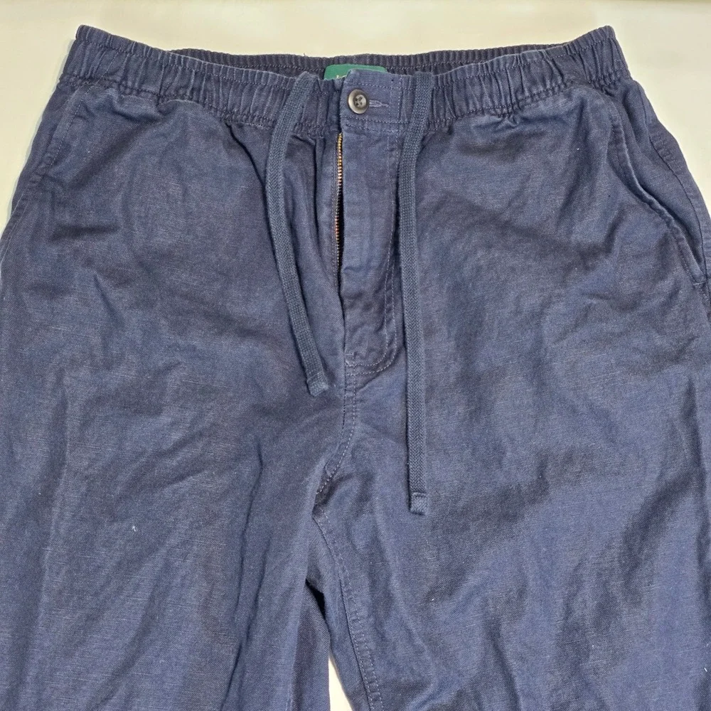J.Crew Mens Navy Blue Cotton Linen Blend Dock Pants CJ363 Size M